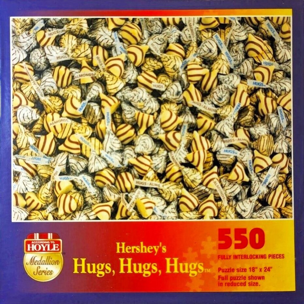 Vintage Hoyle Medallion Series Hershey's Hugs Larger Pc Size 550 Jigsaw USA NEW